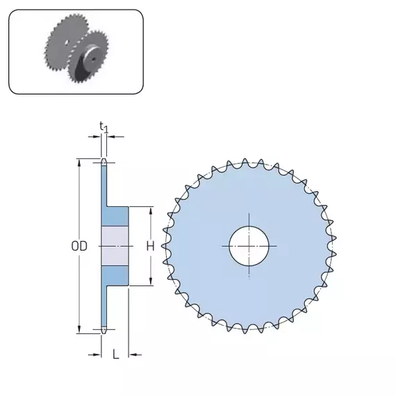 Зірочка 12A-1, Z=20 CT