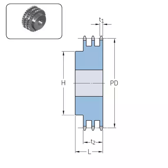 Звездочка PHS 16B-3B10