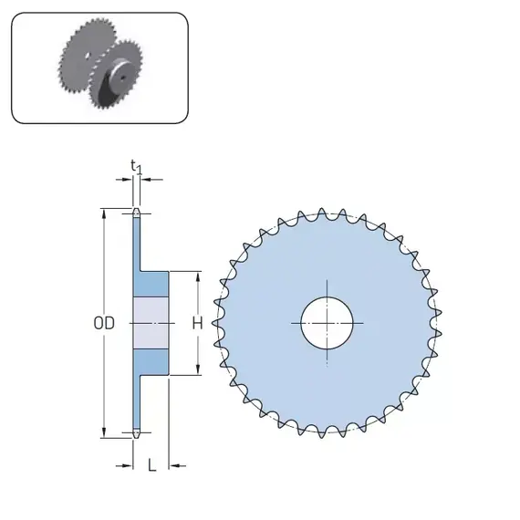 Зірочка 16A-1, Z=16 CT