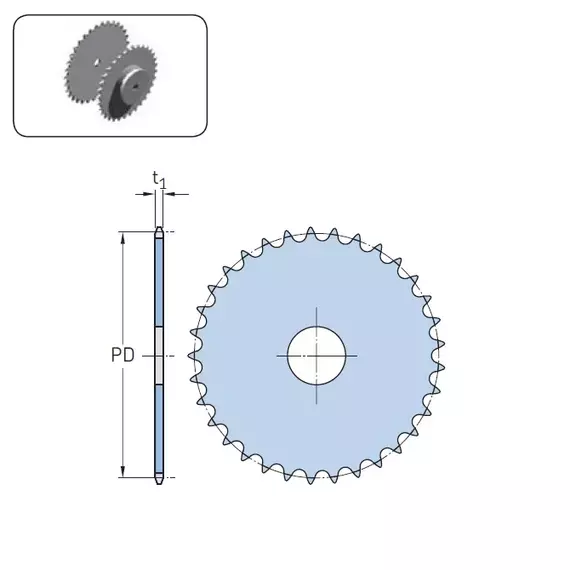Зірочка 16B-1, Z=40, Зірочка 16B-1, Z=40