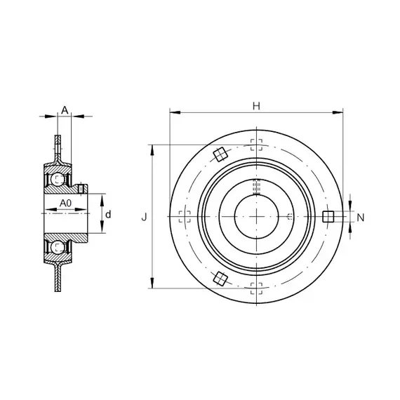 Корпус с подшипником RAY 35-XL INA