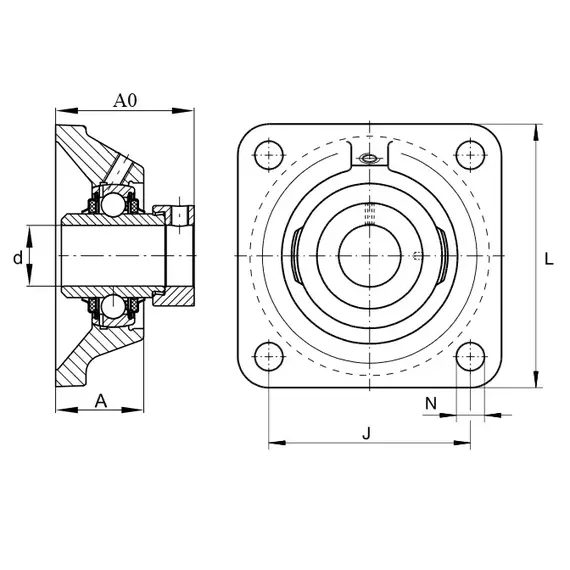 Корпус із підшипником FWS 50 T - TCJ50 (HC 210 R3 + CJ10+ KASK10) PTI