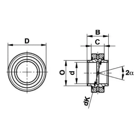 Підшипник GE 35 HO 2RS (GEEM35ES-2RS) Fluro