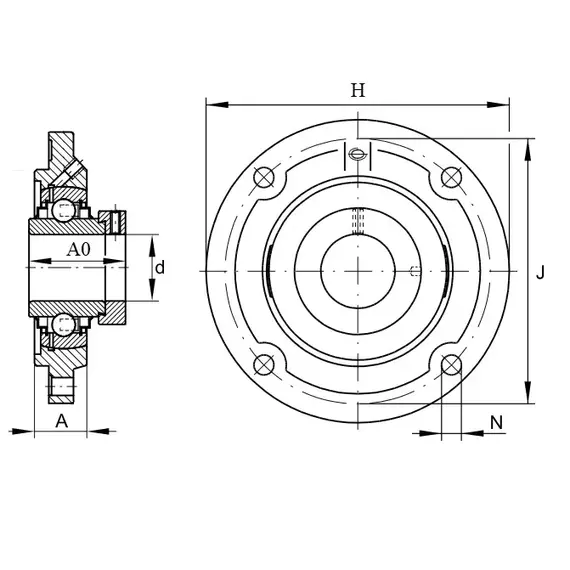 Корпус із підшипником RFE 60-XL INA