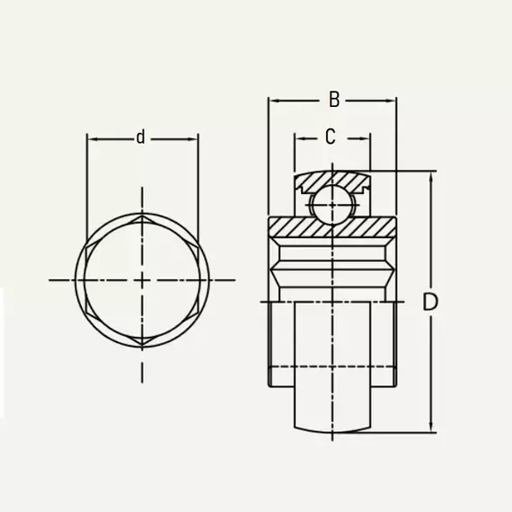 Підшипник 208 KPPB 52 (PER.208HPPB52) PEER