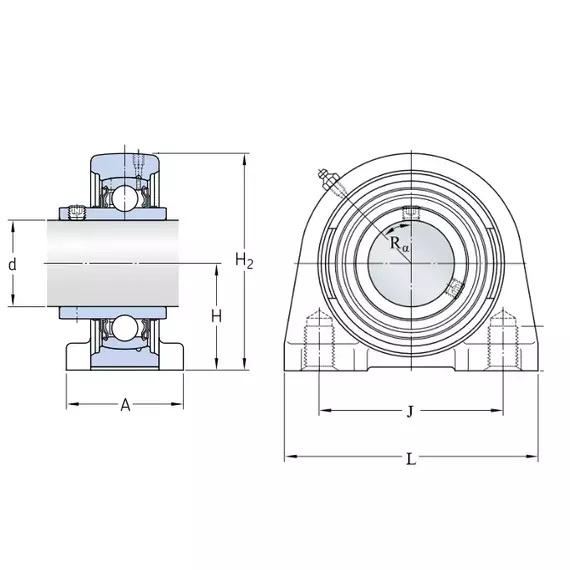 Корпус із підшипником SYFJ 30 TF SKF