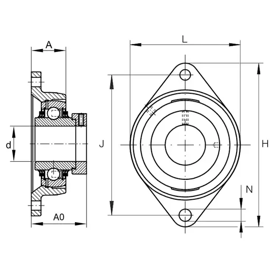 Корпус із підшипником TCJT 45-XL INA