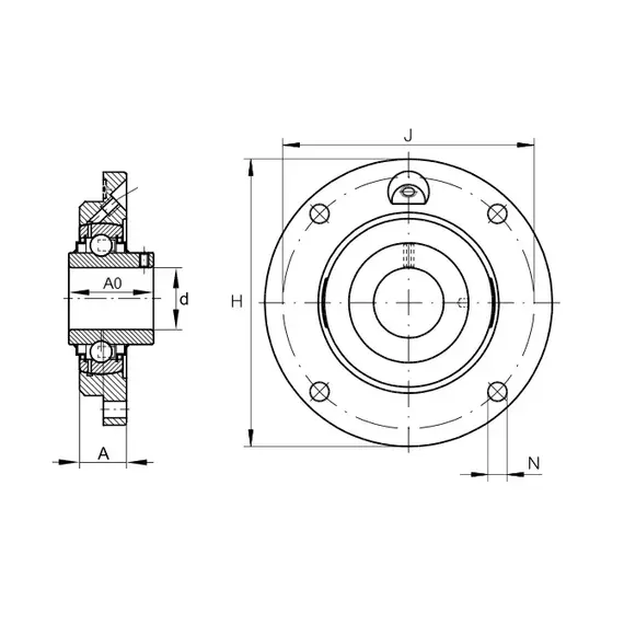 Корпус із підшипником RMEY 90-XL INA