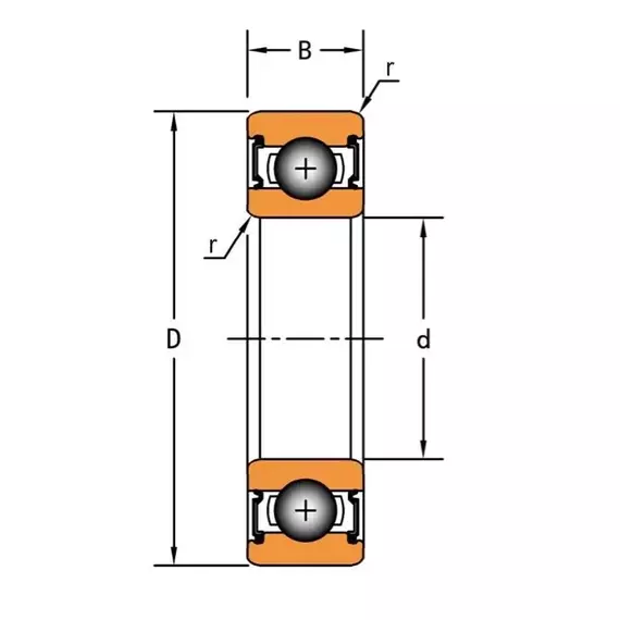 Підшипник 6018 2RS C3 Timken
