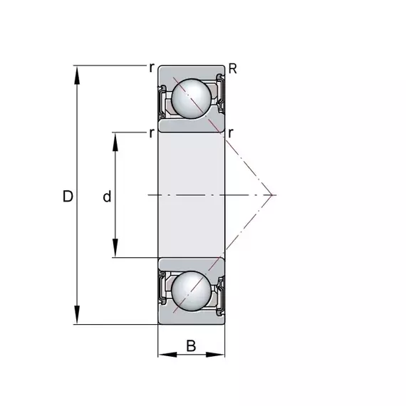 Підшипник 7308 BE 2RS FA 172 INA