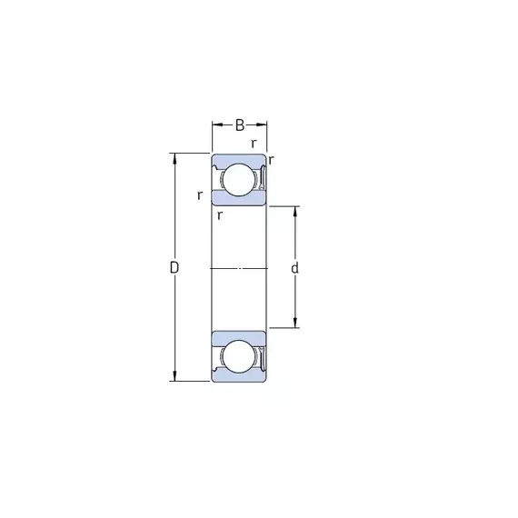 Підшипник 61808 RZ SKF