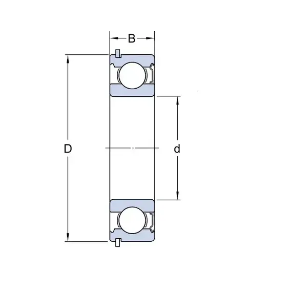 Підшипник 6011 ZNR/C3 SKF
