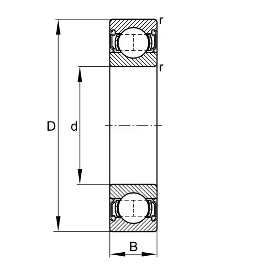 Подшипник 6003 2RS INA