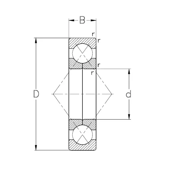 Підшипник QJ 212 MPA NKE