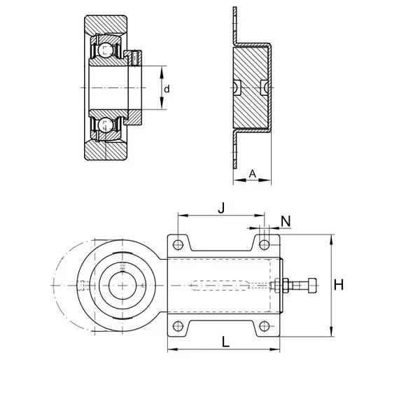 Корпус с подшипником PHUSE 35 INA