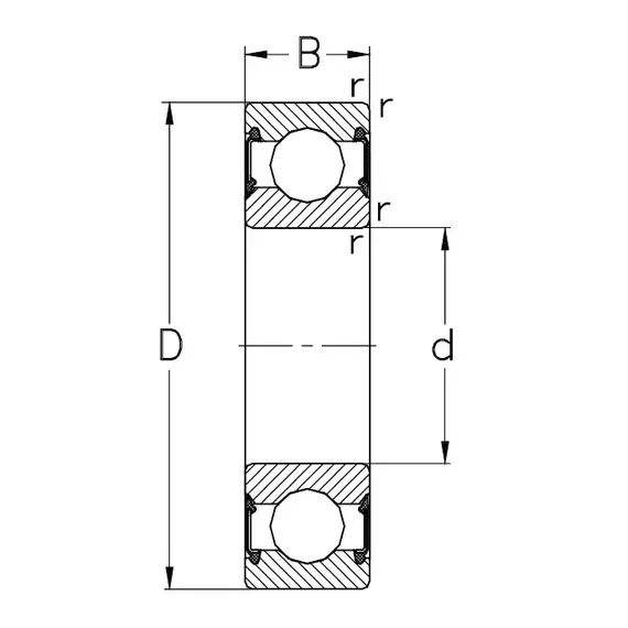 Подшипник 6207 2RS C3 NKE