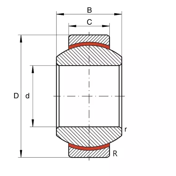 Підшипник GE 20 FW INA