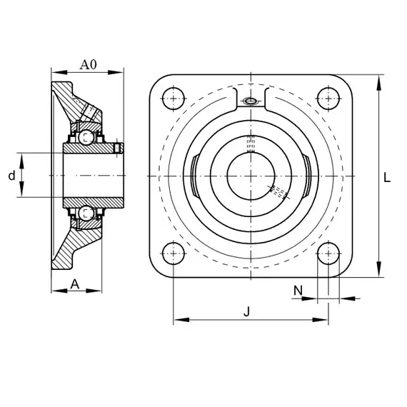 Корпус с подшипником RCJY 30-XL-N INA