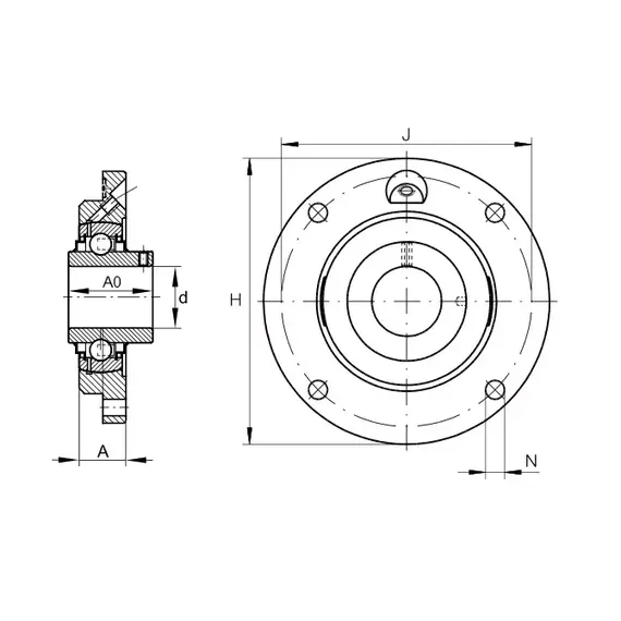 Корпус с подшипником RMEY 45 INA