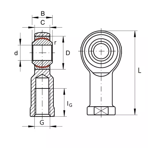 Підшипник GIKL 10 PW-A INA
