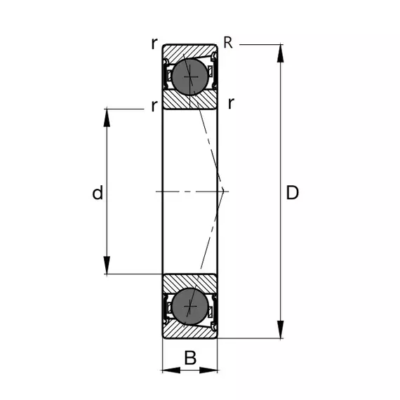 Подшипник HCB 7203 C 2RSD T P4S UL FAG