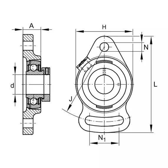 Корпус із підшипником PSFT 25 INA