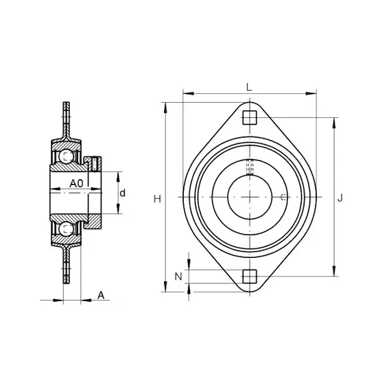 Корпус із підшипником RALT 25 INA