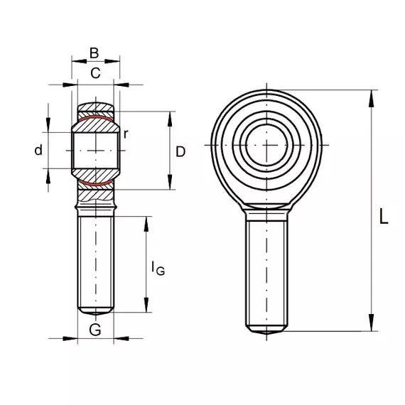 Подшипник GAKR 25 PW INA