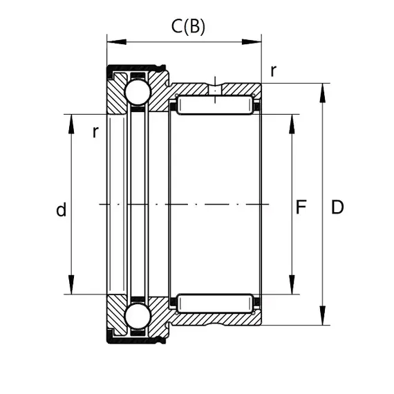 Підшипник NKX 40 Z-XL INA