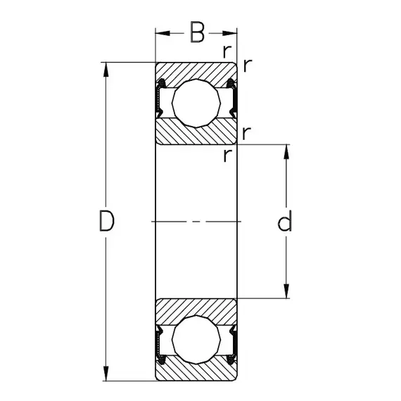 Підшипник 62213 2RSR NKE