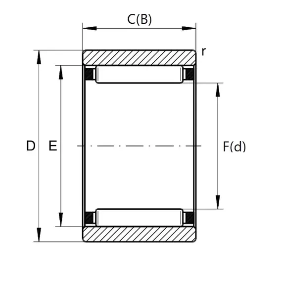 Подшипник RNAO 8x15x10 TN INA