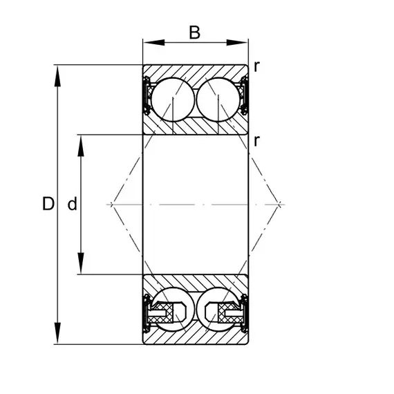 Підшипник 3205 2RS INA