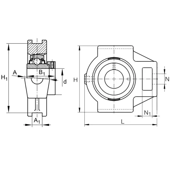Корпус із підшипником RTUE 65-214 INA