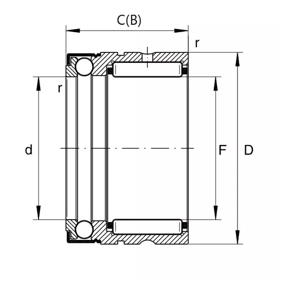 Подшипник NX 17 Z INA
