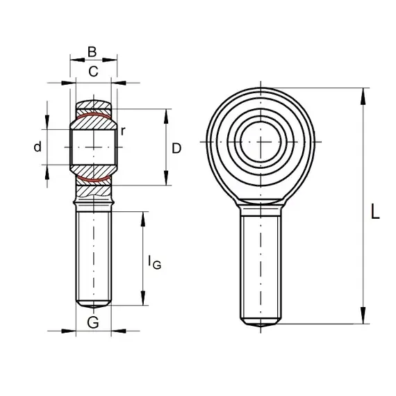 Подшипник GAKL 10 PW A INA
