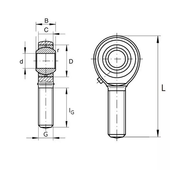 Підшипник GAKR 12 PB INA