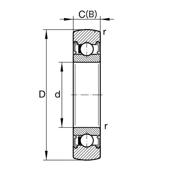 Підшипник LR 205 2RS INA