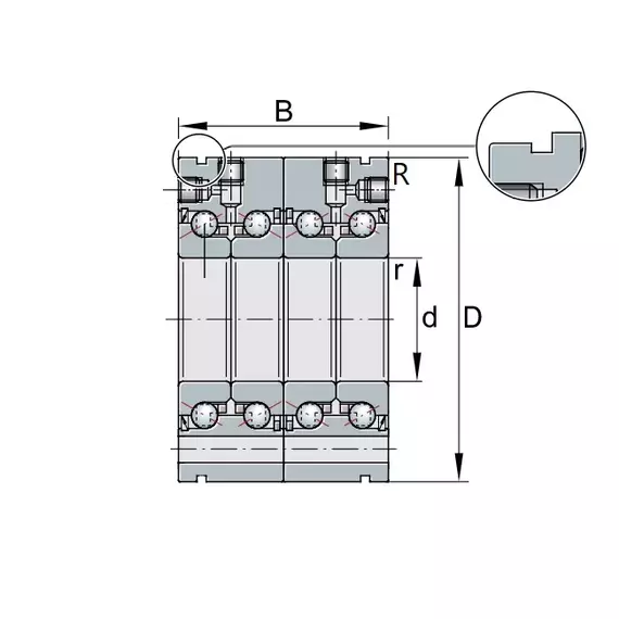 Підшипник ZKLF 50115 2RS 2AP INA