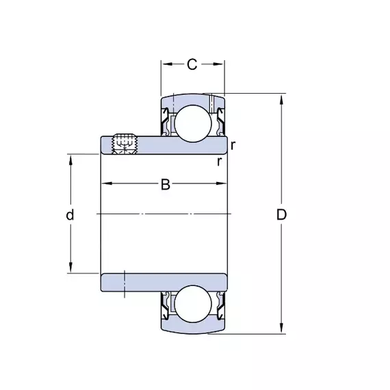 Подшипник YAT 207-104 SKF