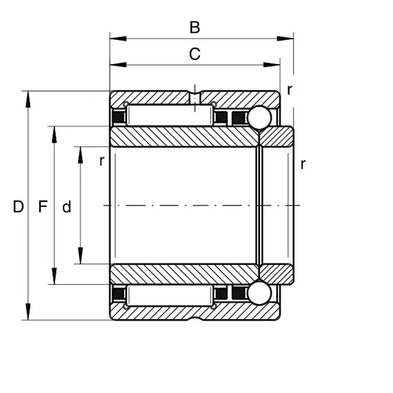 Підшипник NKIB 5906 C2 INA