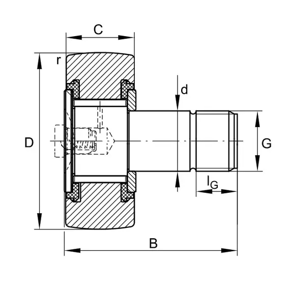 Підшипник KRV 16 PP A INA