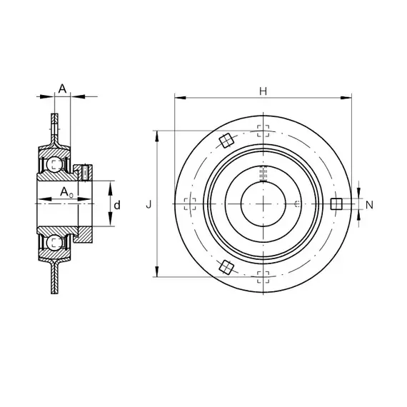 Корпус с подшипником RA 40 INA