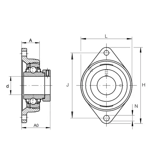 Корпус с подшипником RCJT 35 N INA