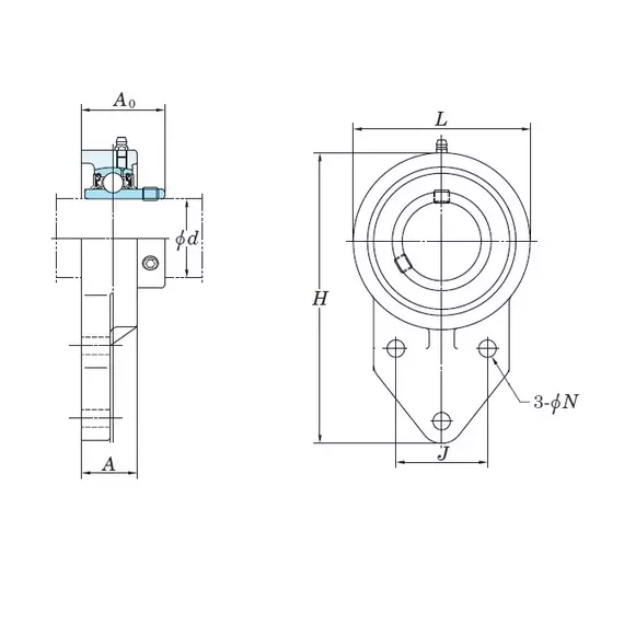 Корпус із підшипником UCFB 204 JTEKT (Koyo)