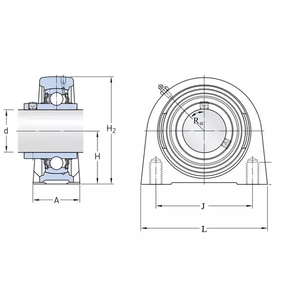Корпус із підшипником SYF 20 TF SKF