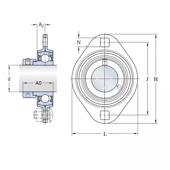 Корпус із підшипником PFT 30 FM SKF