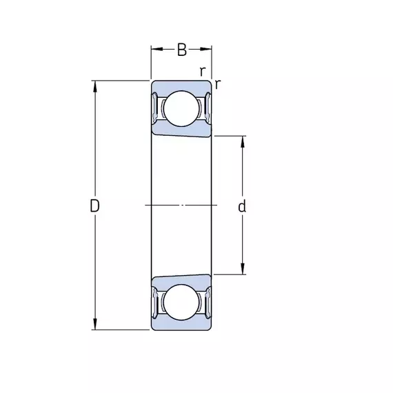 Підшипник 6209 2RS1K SKF
