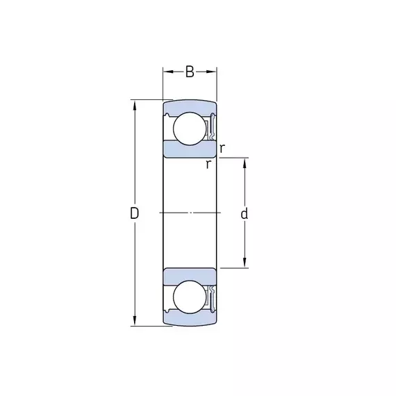 Підшипник 6312 RS1 SKF