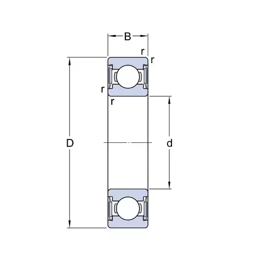 Підшипник 61826 2RS1 SKF