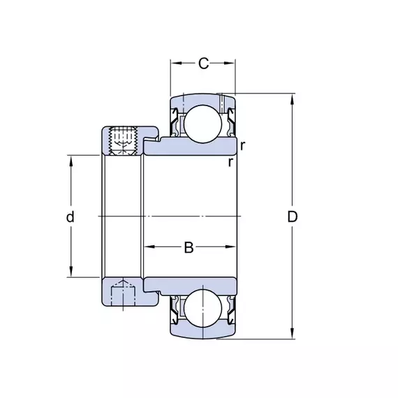 Подшипник YET 203-010 SKF